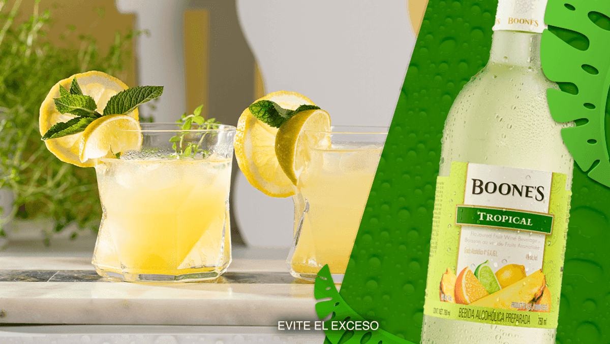 Limonada boone’s con hierbabuena
