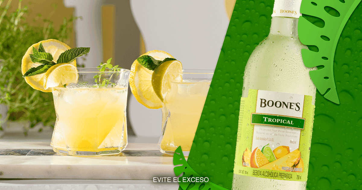 Limonada boone’s con hierbabuena